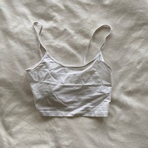 TNA cropped white tank top